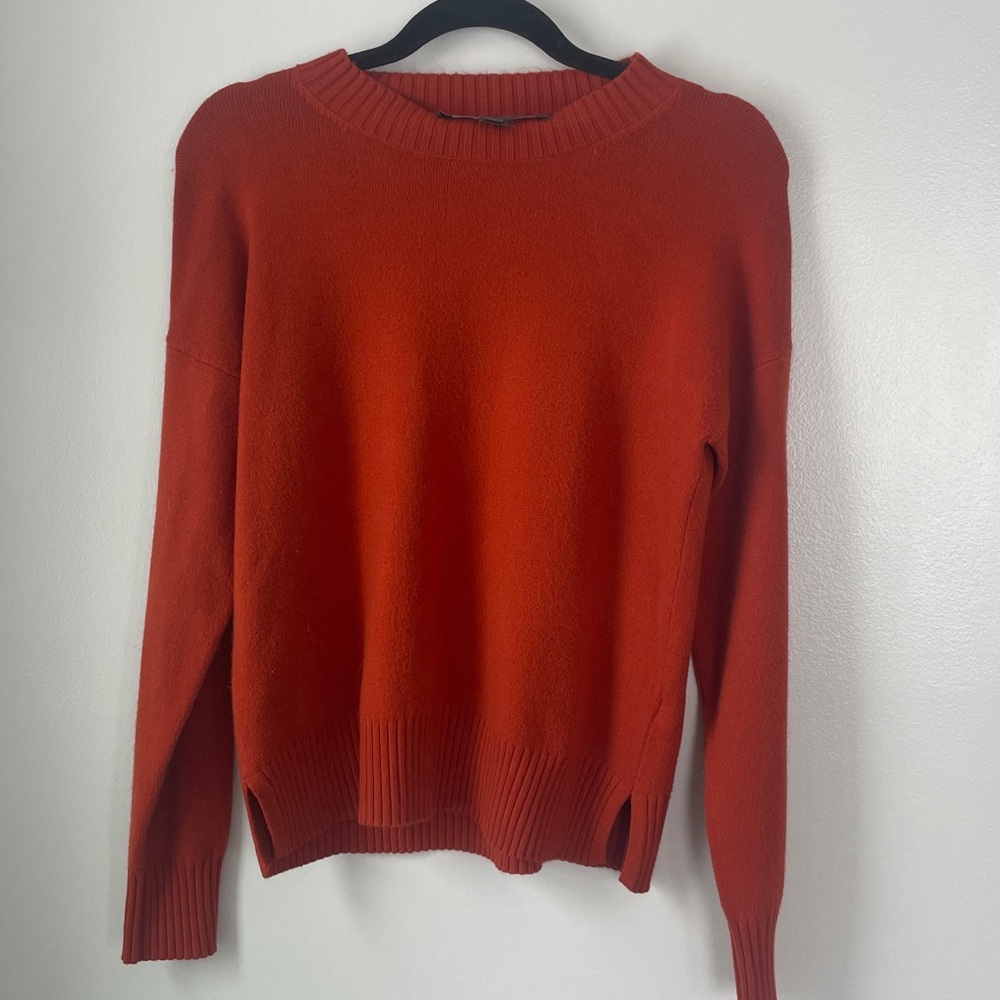 French Connection Vibrant Orange Crew Neck Sweater